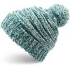 Scrunch Pom Beanie - Women's - Deep Teal Mix - Women's Knit Pom Beanie | Dakine