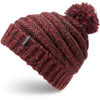 Scrunch Pom Beanie - Women's - Deep Garnet Mix - Women's Knit Pom Beanie | Dakine